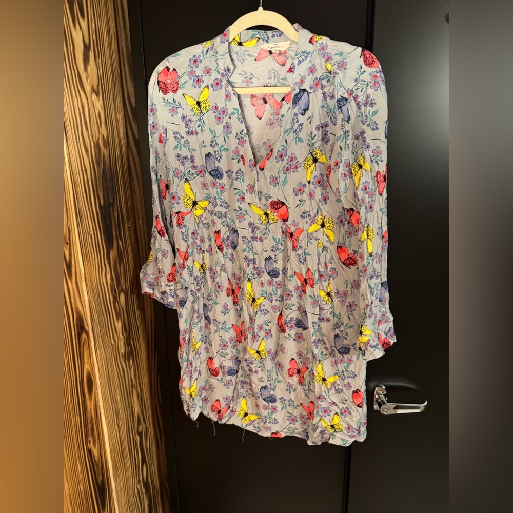 Floral Butterfly Print Women's Dress